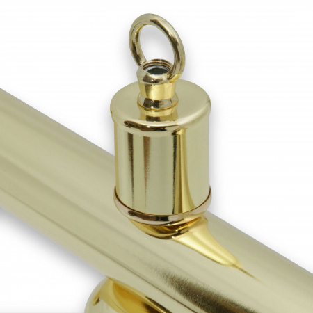 Бильярдный светильник Престиж 3 плафона (синий, золотая штанга)