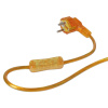 Бильярдный светильник Престиж 6 плафонов (синий, золотая штанга)